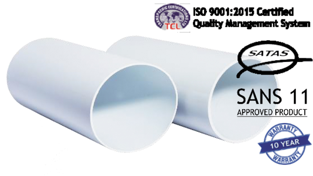 PVC BB SATAS Approved Down Pipe 3m - Belled